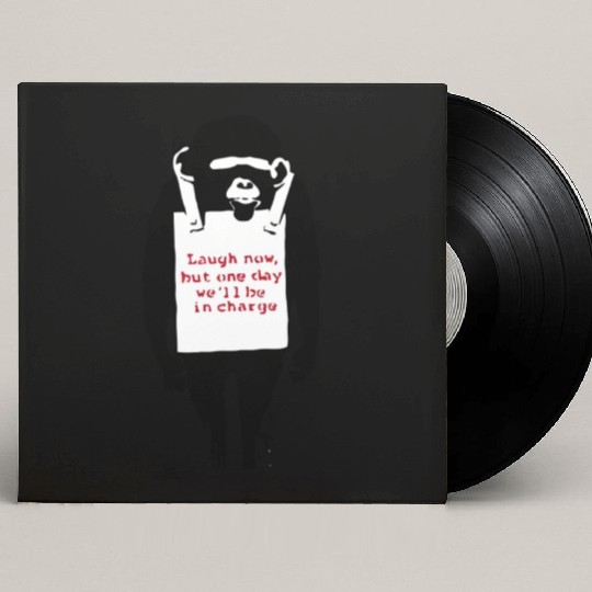 Banksy Laugh Now Monkey Custom Vinyl Record Sleeves