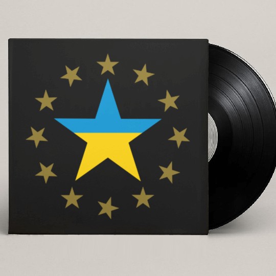 Ukraine & Stars Custom Vinyl Record Sleeves