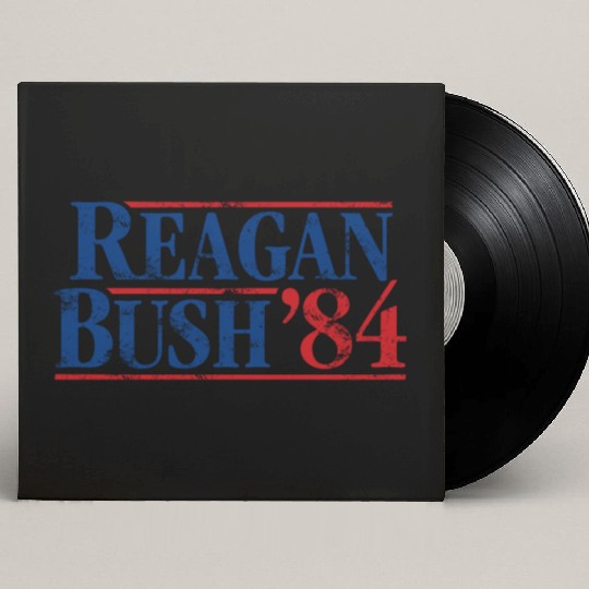 Distressed Reagan - Bush ’84 Custom Vinyl Record Sleeves
