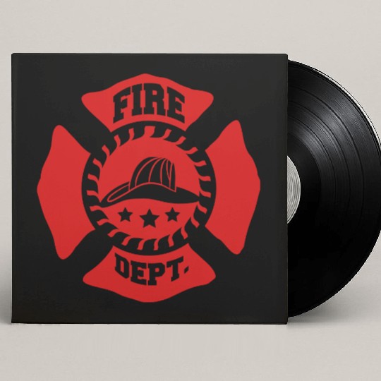 Fire Brigade logo symbol design Custom Vinyl Record Sleeves
