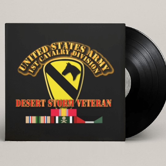 Army - 1st Cavalry Division - Desert Storm Veteran Custom Vinyl Record Sleeves
