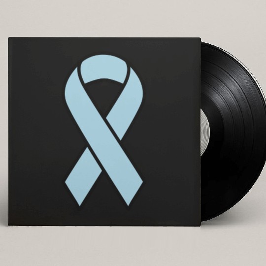 Light Blue Prostate Cancer Ribbon Custom Vinyl Record Sleeves