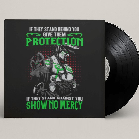 Warcraft-If they stand against you show no mercy Custom Vinyl Record Sleeves