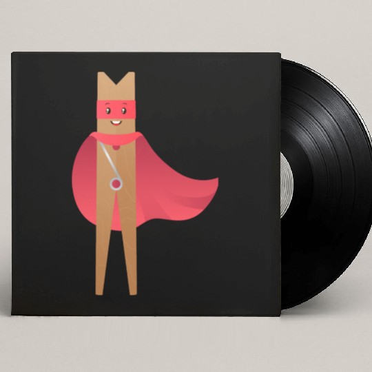 Clothes Peg Superhero Custom Vinyl Record Sleeves