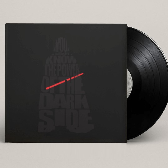 Cool Star Wars Darth Vader typography Custom Vinyl Record Sleeves