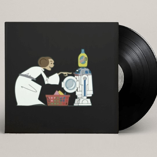 Funny Star Wars r2d2 and Leia comic Custom Vinyl Record Sleeves