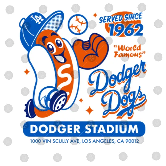 Dodger Dogs Since 1962 Digital Files, Baseball Digital Files, Vintage Baseball Digital Files