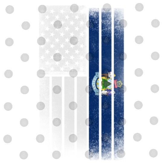 USA Vintage Maine State Flag Digital Files