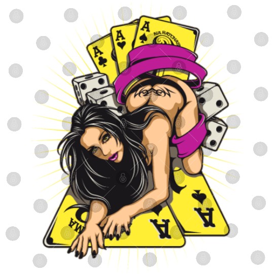 Sexy-girl-cards-aces-poker-game-cartoon Digital Files