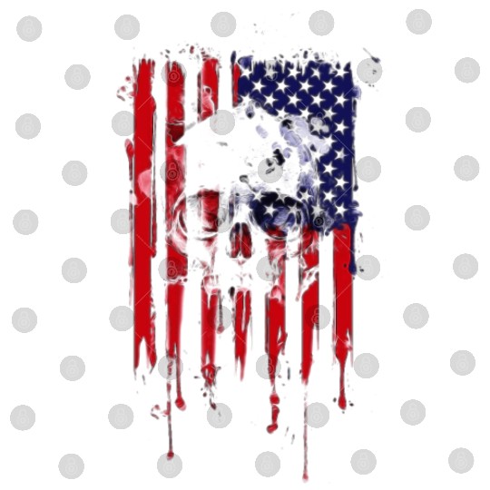 American Flag Skull 4th of July graphic Collection Digital Files