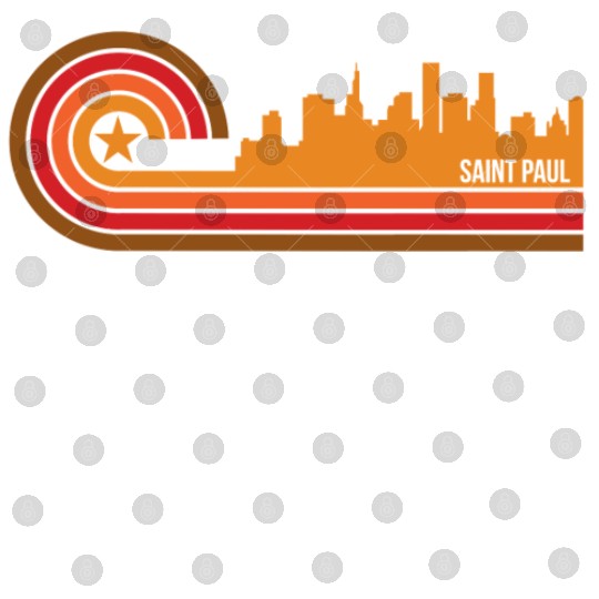 Retro Style Saint Paul Minnesota Skyline Digital Files