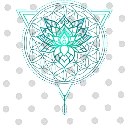 Lotus of Life Mandala in Geometric Triangle Digital Files