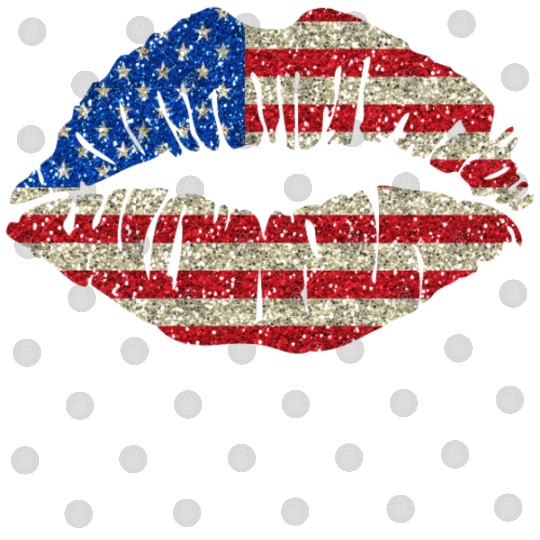 american flag lips glitter USA patriotic patriot Digital Files