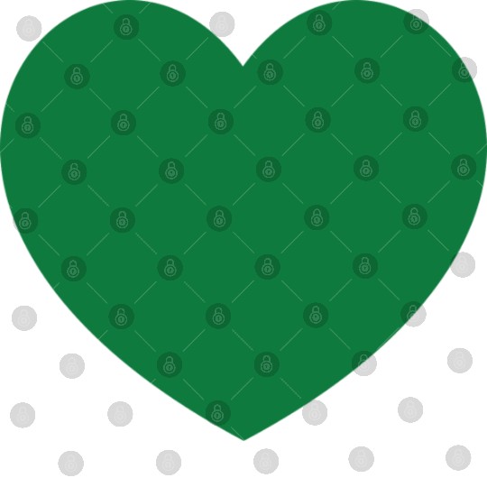 Dark Green Heart Digital Files