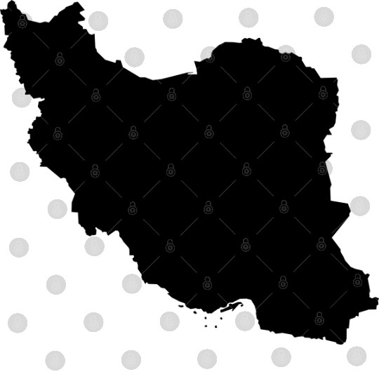 Iran map silhouette Digital Files