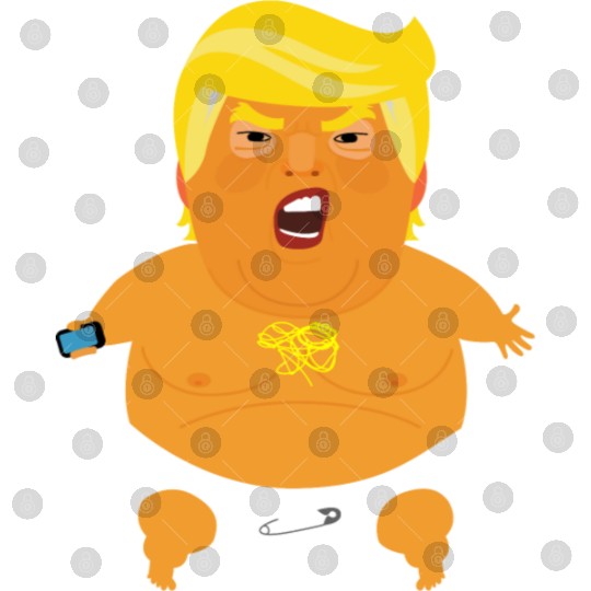 Crying Nappy-clad Orange Baby Trump Digital Files