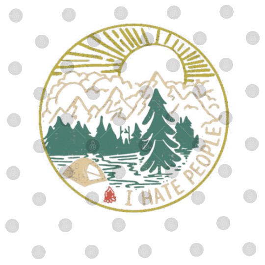 I hate people camping hiking Digital Files