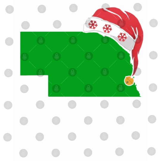 Nebraska Christmas Cute Christmas Gift Green US State Digital Files