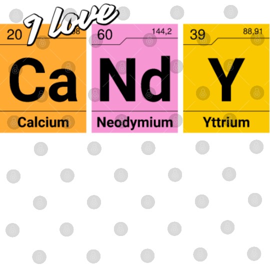 Candy love periodic table of elements Digital Files