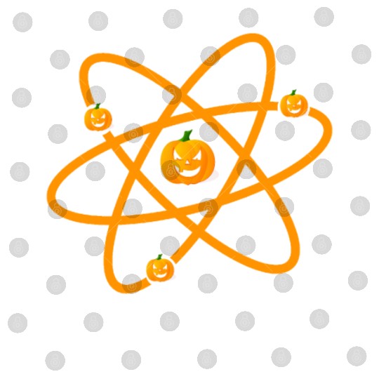 Chemistry Halloween Pumpkin Atom Digital Files