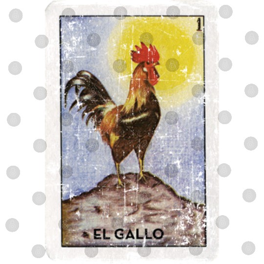 El Gallo Mexican Loteria Bingo Card Digital Files