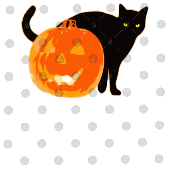 Halloween Black Cat Jack o Lantern Pumpkin Funny Digital Files