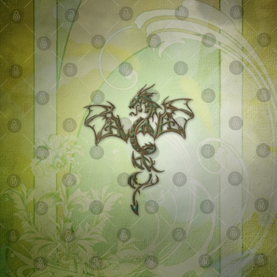 Awesome chinese dragon green colors Digital Files