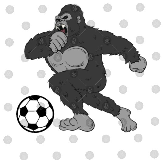 Gorilla Mokey Ape Soccer Player Gift & Present Digital Files