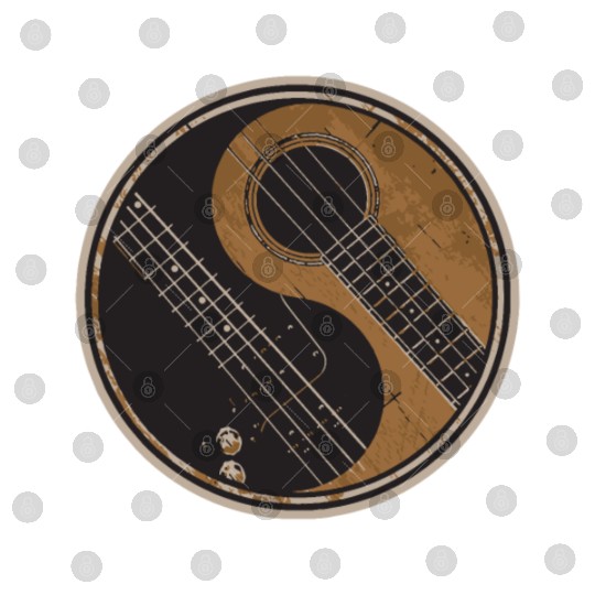 Guitar Ying Yang Gift Guitar Player Digital Files