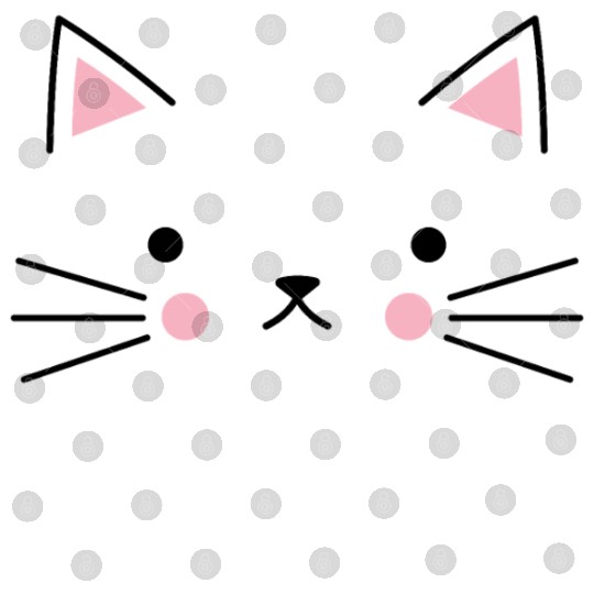 Cat Face Meow Digital Files