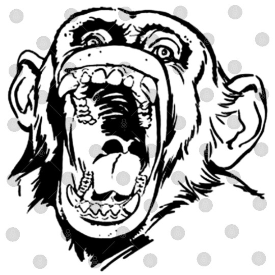Angry monkey face Digital Files