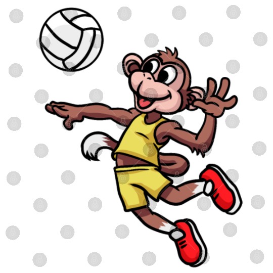 Volleyball Monkey Sport Handball Active Sport Digital Files