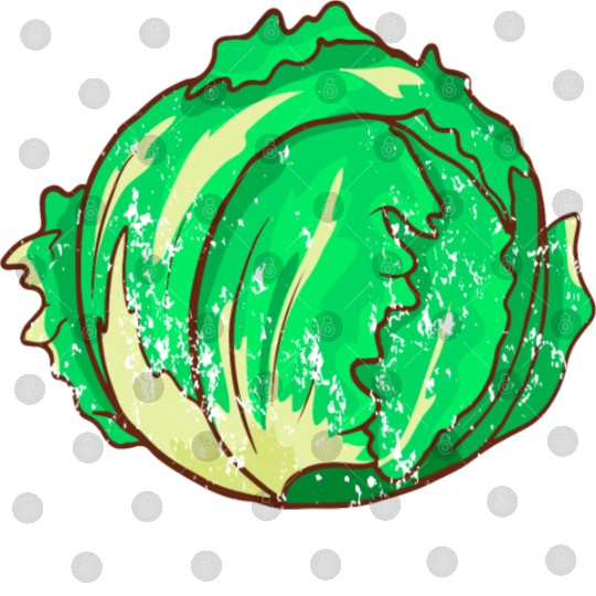 Retro Vintage Grunge Style Lettuce Digital Files