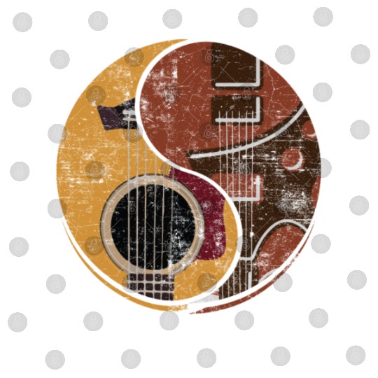 Guitar Ying Yang Music Guitar Player Gift Digital Files