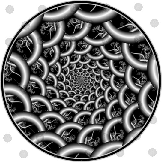 Swirl of Psychedelic Black & White Rings Digital Files