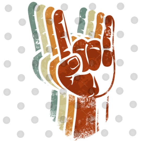 Devil horns Sign Retro Metal Fork Rock Hand Digital Files