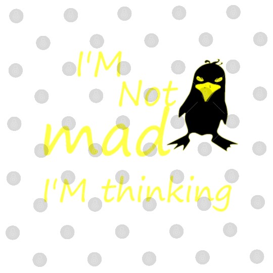 I'm Not Mad I'm Thinking Cute Angry Bird Digital Files