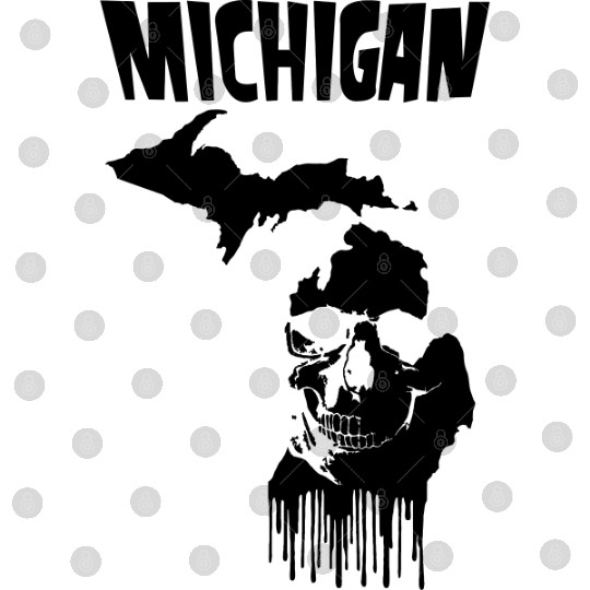 Michigan Punk Rock Skull Digital Files