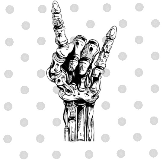 SKELETON ROCK GESTURE I Horned Hand Digital Files
