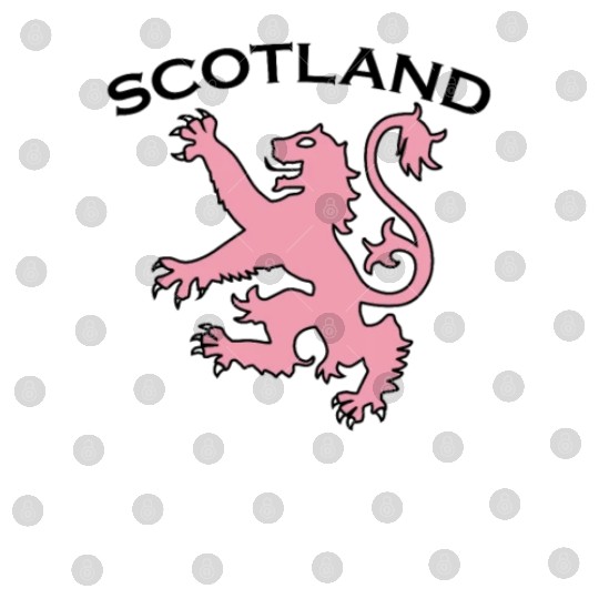 Cute Scottish rampant lion light pink Digital Files