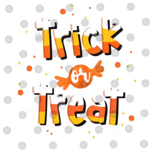Trick Or treat Candy Yellow and Orange Cute Digital Files