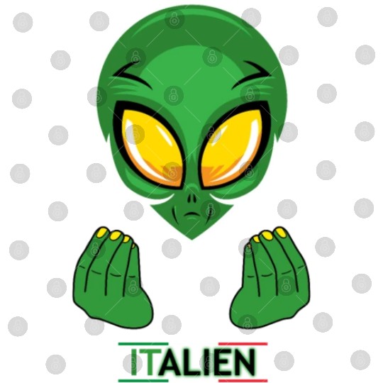 Funny Alien Italian Italy Digital Files