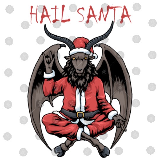 Christmas Hail Santa Satanism Goat Baphomet Satan Digital Files