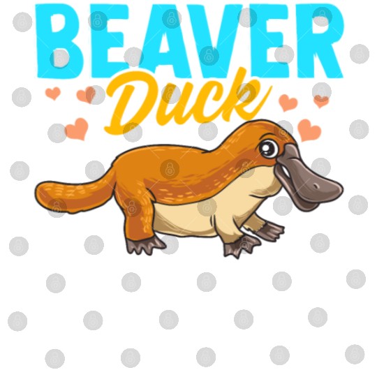Beaver Duck Platypus Pun Cute Duck Billed Platypus Digital Files