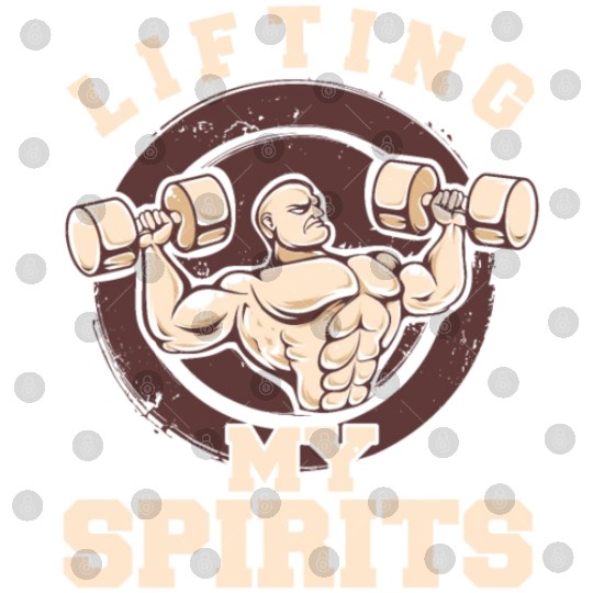 Lifting My Spirits Funny Weightlifting Gym Meme Digital Files