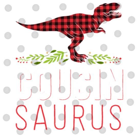 Cousin Saurus T Rex Red Plaid Matching Family Digital Files