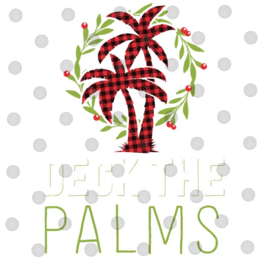 Deck The Palms Tropical Hawaiian Buffalo Plaid Digital Files