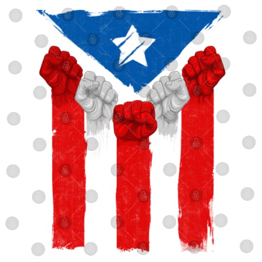 Raised Fists For Puerto Rico - Boricua Flag Digital Files