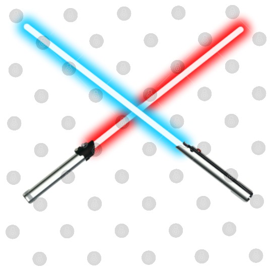Red and Blue Dueling Crossed Lightsabers Digital Files