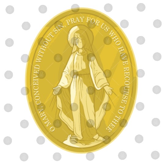 Miraculous medal of virgin mary catholic christian Digital Files